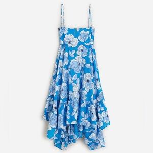 J.Crew Convertible beach dress in blue peony